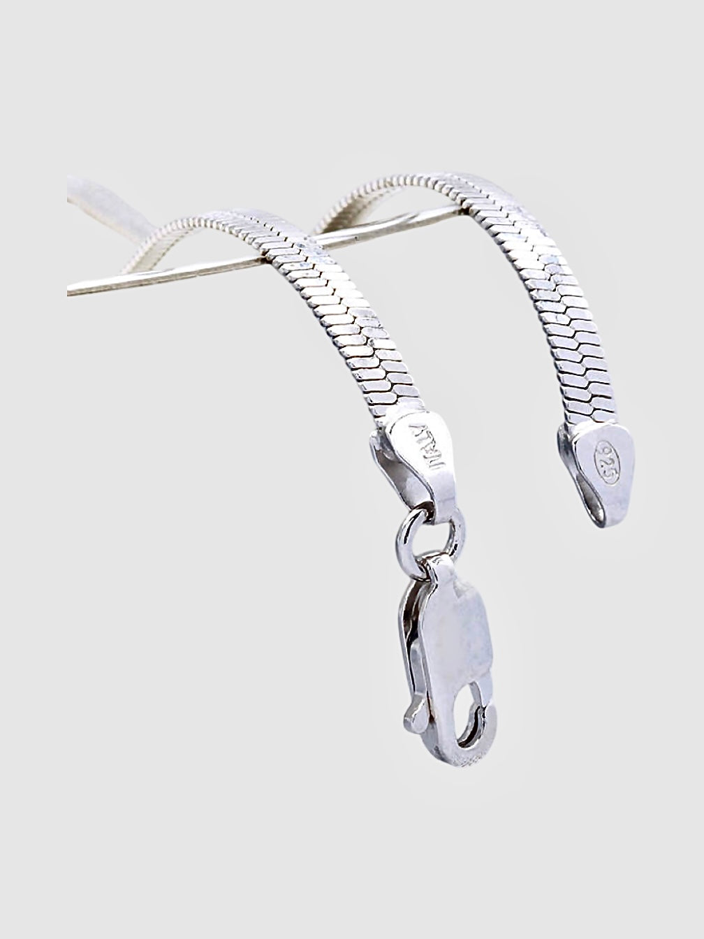 Sterling Silver Herringbone Necklace