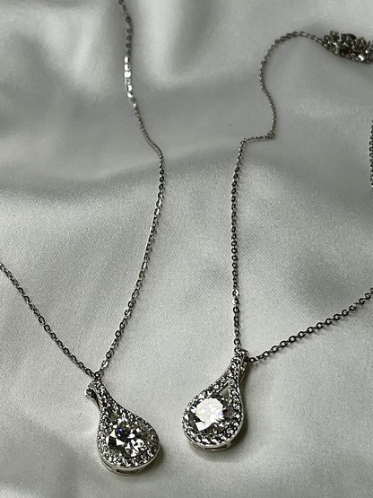 Pear Shaped Moissanite Necklace