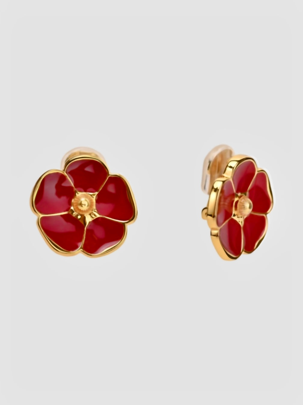 Crimson Blossom - Earrings