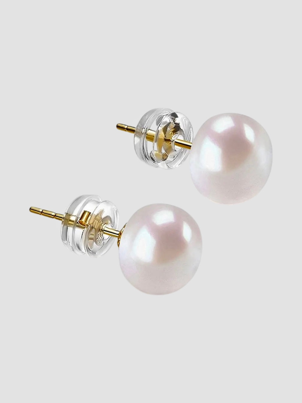 18k Gold Pearl Stud - Earrings