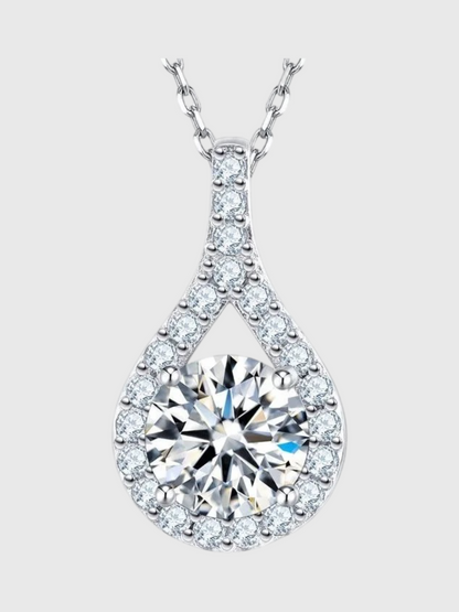 Pear Shaped Moissanite Necklace