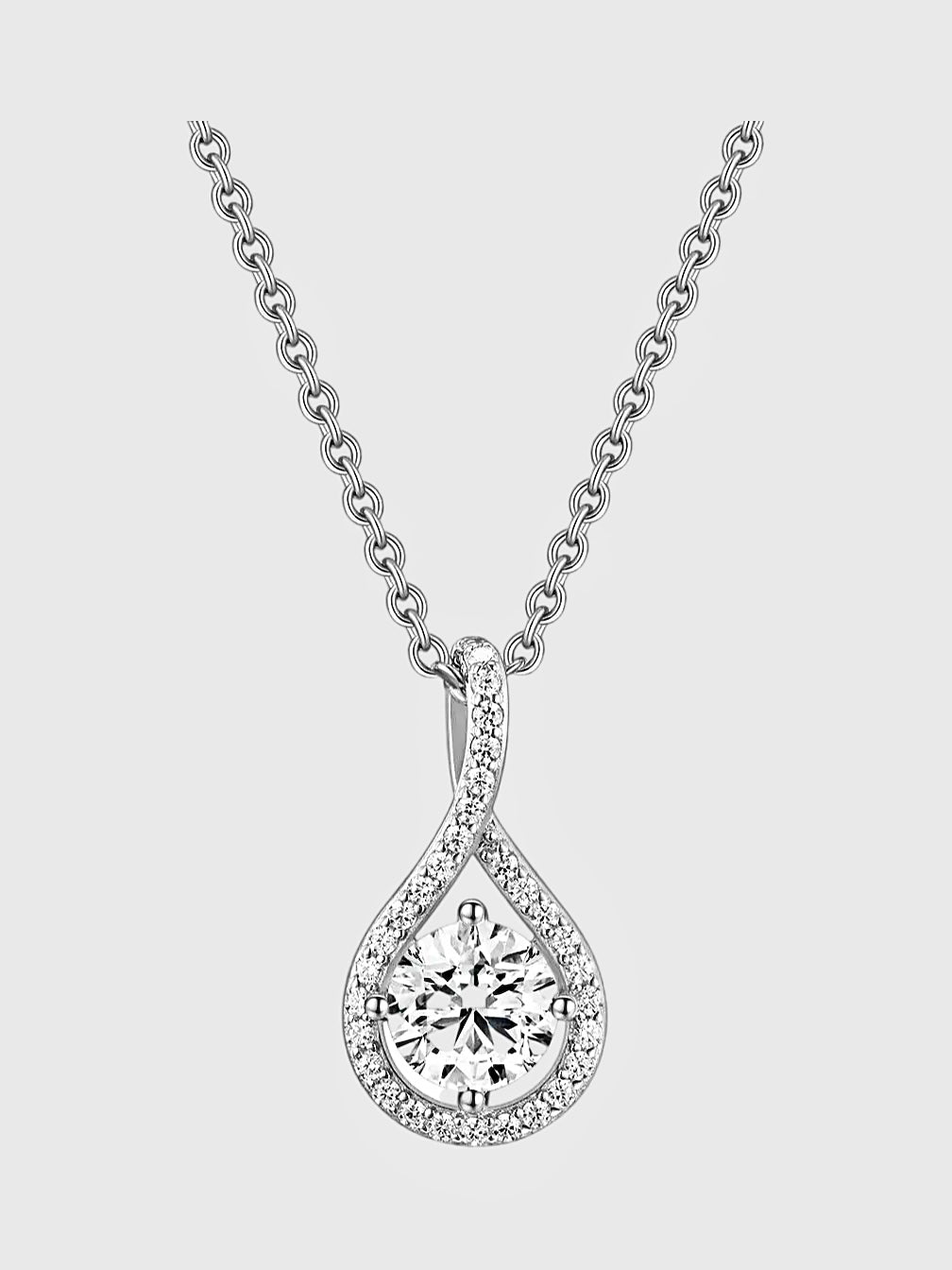 Pear Shaped Moissanite Necklace