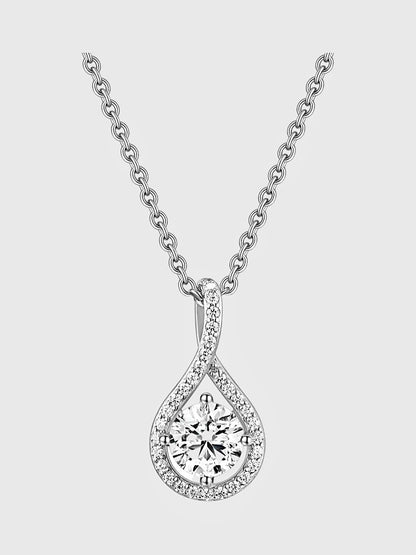 Pear Shaped Moissanite Necklace