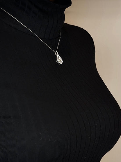 Pear Shaped Moissanite Necklace