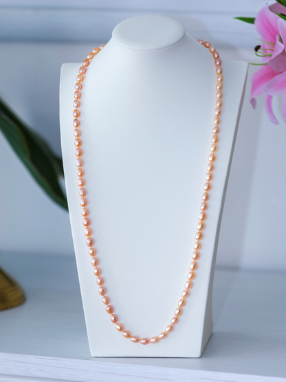 Juliet peach pearl - Necklace